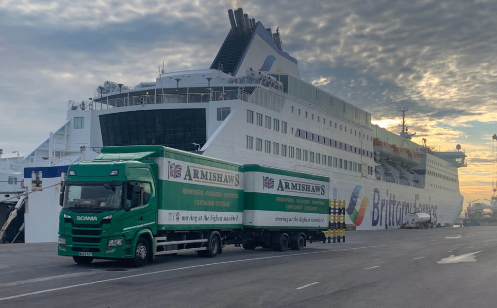 Armishaws Removals Truck, Ferry for European & International Removals