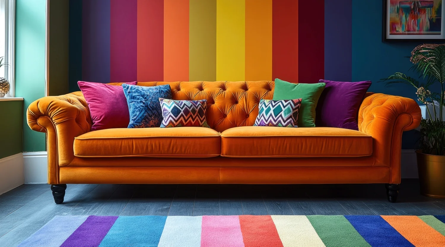 Rainbow Coloured Room